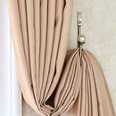 2Pcs U Shape Pearl Curtain Holdback Hooks with Screws - Gold