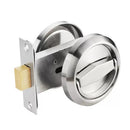 Hidden Door Lock Invisible Latch Double Sided Privacy Lock for Bedroom Bathroom Stainless Steel - Silver