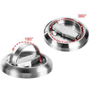 Hidden Door Lock Invisible Latch Double Sided Privacy Lock for Bedroom Bathroom Stainless Steel - Silver