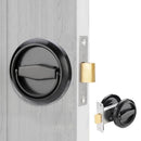 Hidden Door Lock Invisible Latch Double Sided Privacy Lock for Bedroom Bathroom Stainless Steel - Silver