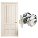 Hidden Door Lock Invisible Latch Double Sided Privacy Lock for Bedroom Bathroom Stainless Steel - Silver