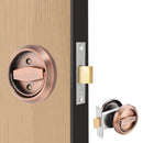 Hidden Door Lock Invisible Latch Double Sided Privacy Lock for Bedroom Bathroom Stainless Steel - Red Bronze