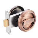 Hidden Door Lock Invisible Latch Double Sided Privacy Lock for Bedroom Bathroom Stainless Steel - Red Bronze