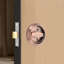 Hidden Door Lock Invisible Latch Double Sided Privacy Lock for Bedroom Bathroom Stainless Steel - Red Bronze