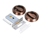 Hidden Door Lock Invisible Latch Double Sided Privacy Lock for Bedroom Bathroom Stainless Steel - Red Bronze