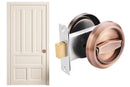 Hidden Door Lock Invisible Latch Double Sided Privacy Lock for Bedroom Bathroom Stainless Steel - Red Bronze