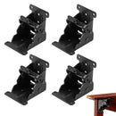 4Pcs 90 Degree Self Locking Folding Hinge for Tables Chairs and Workbenches - Black