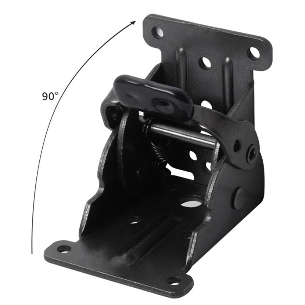 4Pcs 90 Degree Self Locking Folding Hinge for Tables Chairs and Workbenches - Black