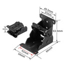 4Pcs 90 Degree Self Locking Folding Hinge for Tables Chairs and Workbenches - Black