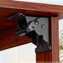 4Pcs 90 Degree Self Locking Folding Hinge for Tables Chairs and Workbenches - Black