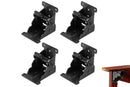 4Pcs 90 Degree Self Locking Folding Hinge for Tables Chairs and Workbenches - Black