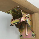 4Pcs 90 Degree Self Locking Folding Hinge for Tables Chairs and Workbenches - Gold