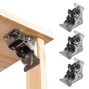 4Pcs 90 Degree Self Locking Folding Hinge for Tables Chairs and Workbenches - Silver