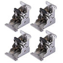4Pcs 90 Degree Self Locking Folding Hinge for Tables Chairs and Workbenches - Silver
