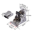 4Pcs 90 Degree Self Locking Folding Hinge for Tables Chairs and Workbenches - Silver