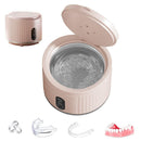 Portable Rechargeable Ultrasonic Retainer Cleaner with 3 Modes for Dentures Aligner Jewelry - Pink