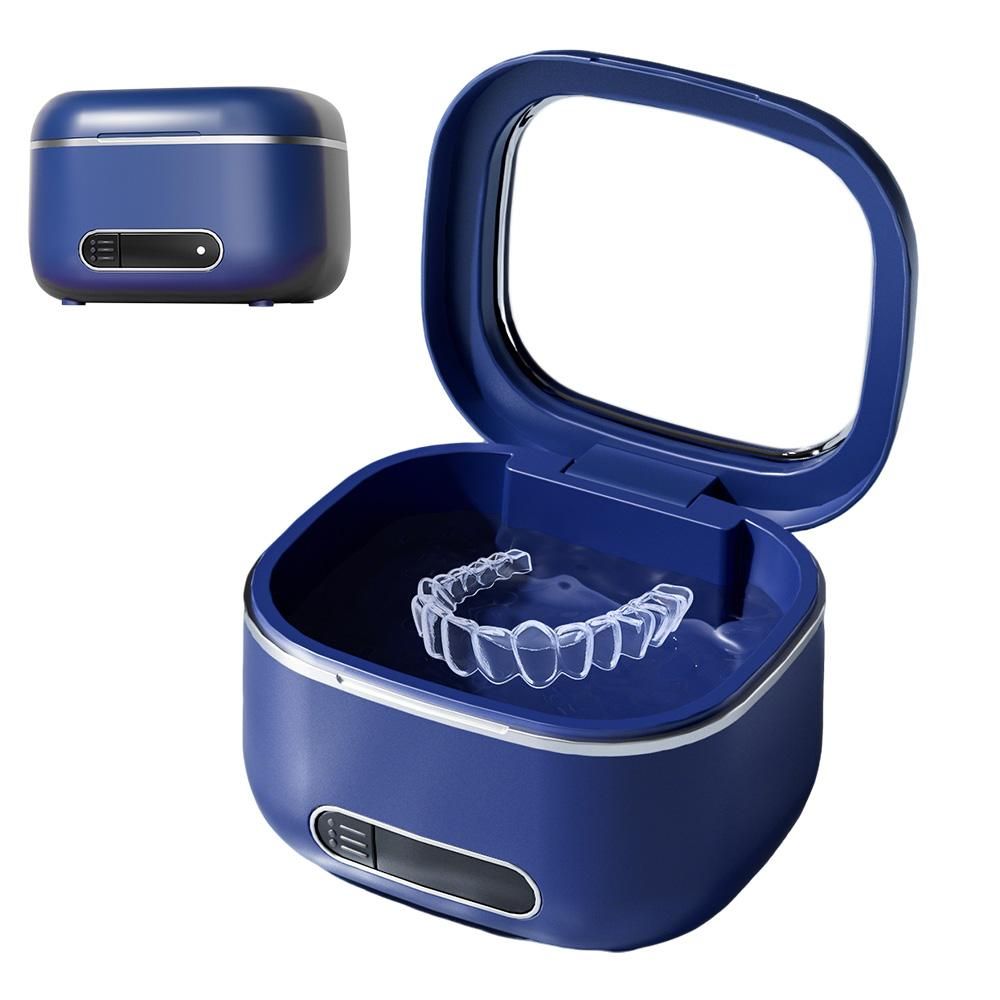 Portable Retainer Cleaner Dental Appliance Cleaning Machine USB Rechargeable - Blue