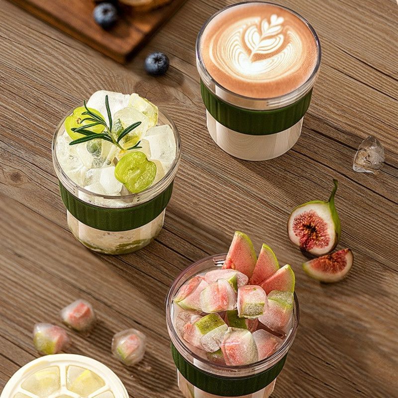 Portable Cold Brew Coffee Cup With Ice Tray Summer Drink Travel Mug