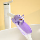 Cute Bee Faucet Extender for Kids: Hand Washing Anti-Splash Water Guide—Purple