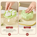 Ice Cube Tray Easy-Release Ice Maker Mold with Lid, Cat Paw Shape—Blue