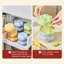 Ice Cube Tray Easy-Release Ice Maker Mold with Lid, Cat Paw Shape—Green