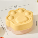 Ice Cube Tray Easy-Release Ice Maker Mold with Lid, Cat Paw Shape—Yellow