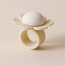 flower Door Handle Bumper Silicone Anti-Collision Door Stopper—Beige