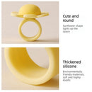 flower Door Handle Bumper Silicone Anti-Collision Door Stopper—Beige