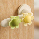flower Door Handle Bumper Silicone Anti-Collision Door Stopper—Beige