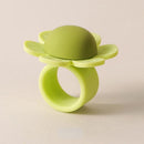 flower Door Handle Bumper Silicone Anti-Collision Door Stopper—Green