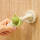 flower Door Handle Bumper Silicone Anti-Collision Door Stopper—Green