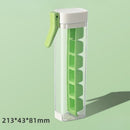 One-Hand Press Ice Tray 6-Grid Food-Grade Ice Cube Maker Storage Box—Green