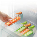 One-Hand Press Ice Tray 6-Grid Food-Grade Ice Cube Maker Storage Box—Green