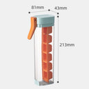 One-Hand Press Ice Tray 6-Grid Food-Grade Ice Cube Maker Storage Box—Green