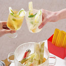 French Fries Shape Magnetic Long Ice Cube Tray Set Household Stackable Ice Mold