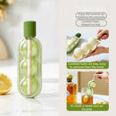 Ice Mold with Straw: 2-in-1 Popsicle & Sphere Ice Cube Maker—Green