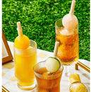 Ice Mold with Straw: 2-in-1 Popsicle & Sphere Ice Cube Maker—Green