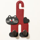 Cartoon Leather Car Seat Back Dual Hook 2-in-1 Car Hanger & Phone Holder—Red