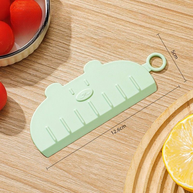 Magnetic Anti-Stick Knife Guard Universal Kitchen Slicing Tool for Fruit, Vegetables, and Meat—Green