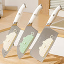 Magnetic Anti-Stick Knife Guard Universal Kitchen Slicing Tool for Fruit, Vegetables, and Meat—White