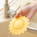 Sunflower Silicone Floor Drain Mat, Anti-Odor, Insect-Proof Sewer Sealing Cover—Blue