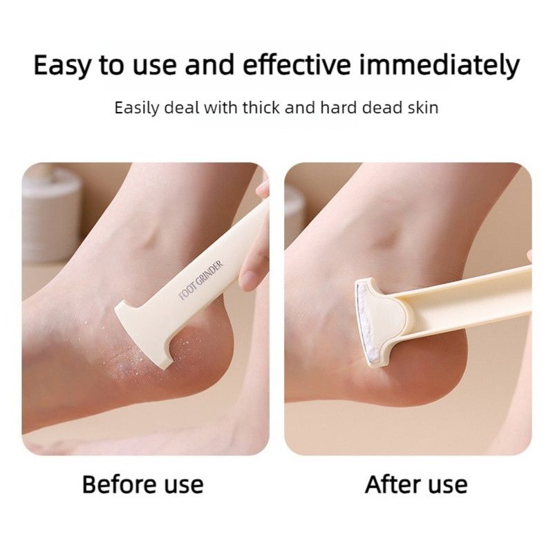 2-Piece Home Foot Pedicure Set, Dead Skin and Callus Shaver, Heel File and Remover—White