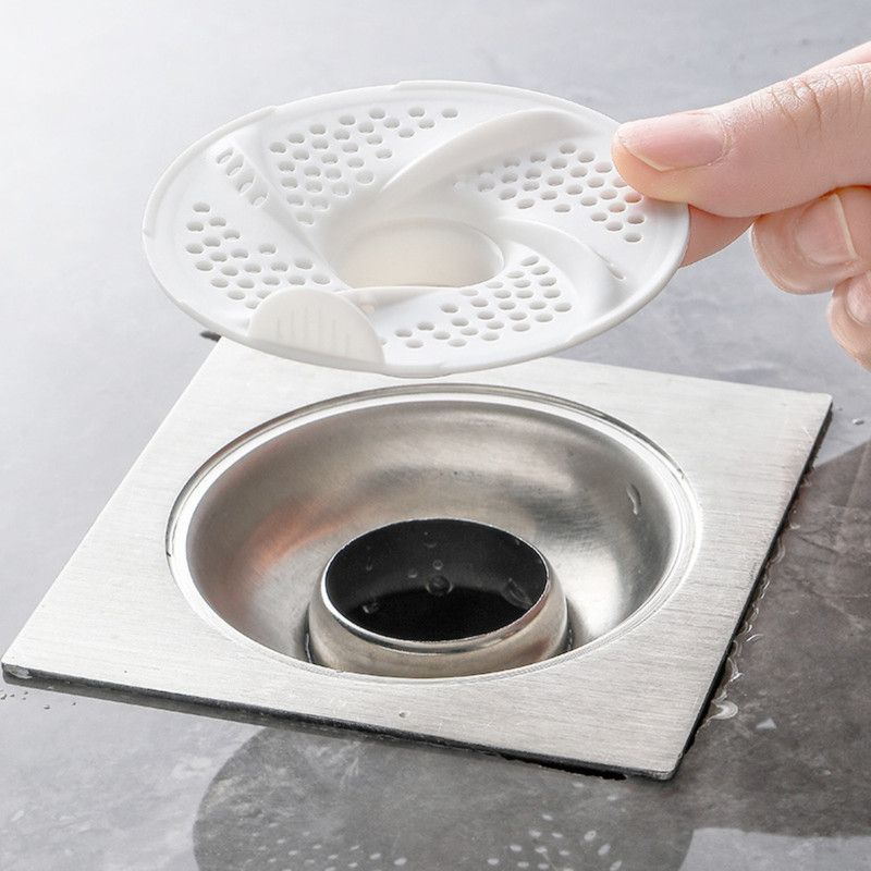 3-Piece Floor Drain Strainer, Bathroom Hair Catcher, Sewer Anti-Clog Drain Cover—Gray