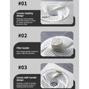 3-Piece Floor Drain Strainer, Bathroom Hair Catcher, Sewer Anti-Clog Drain Cover—White