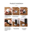 Retractable Door Stop with Bumper for Bedroom and Bathroom-gray