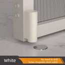Retractable Door Stop with Bumper for Bedroom and Bathroom-white
