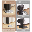 Retractable Door Stop with Bumper for Bedroom and Bathroom-white