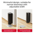 Retractable Door Stop with Bumper for Bedroom and Bathroom-white