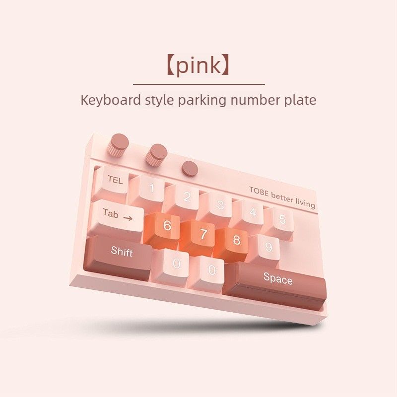 Temporary Parking Phone Number Display-pink