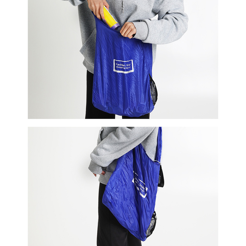 Portable Multifunctional Round Foldable Shopping Bag-red